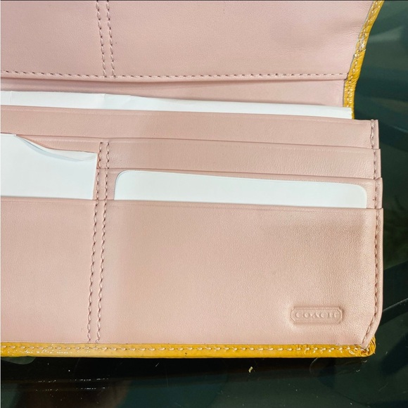 Coach Turnlock Slim Envelope Wallet C Canvas Pattern Leather - Picture 6 of 8